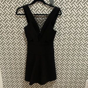 BCBG black mini fit and flare dress